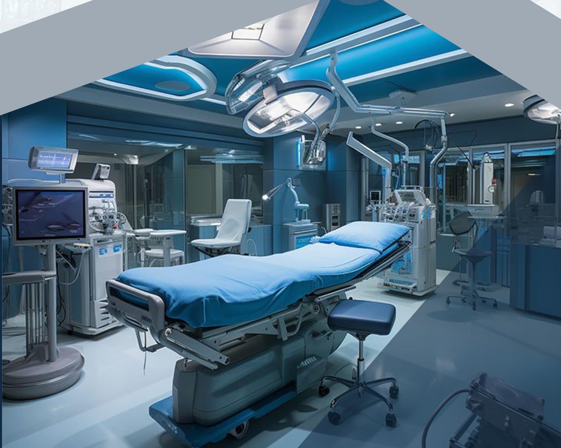 Clinical team operating diagnostic and surgical equipment in a modern healthcare facility